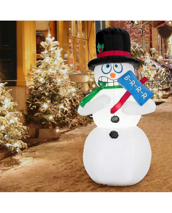 180cm Inflatable Snowman, Christmas Figure Trembling, Christmas Decoration Figure With Led Light