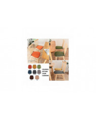 Ensemble de 4 coussins de chaise de salle à manger - Coussins de siège antidérapants en forme de U avec attaches, [...]