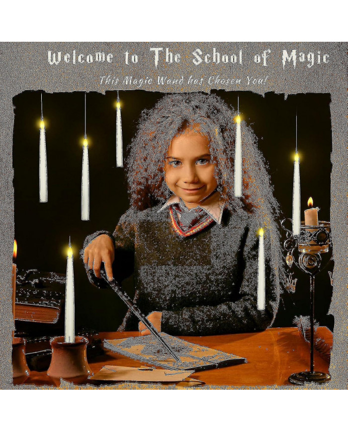 Décorations, 12pcs flottant led avec baguette à distance, bougies sans flamme suspendues, décor chaud vacillant