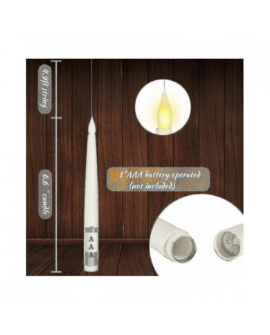 Décorations, 12pcs flottant led avec baguette à distance, bougies sans flamme suspendues, décor chaud vacillant