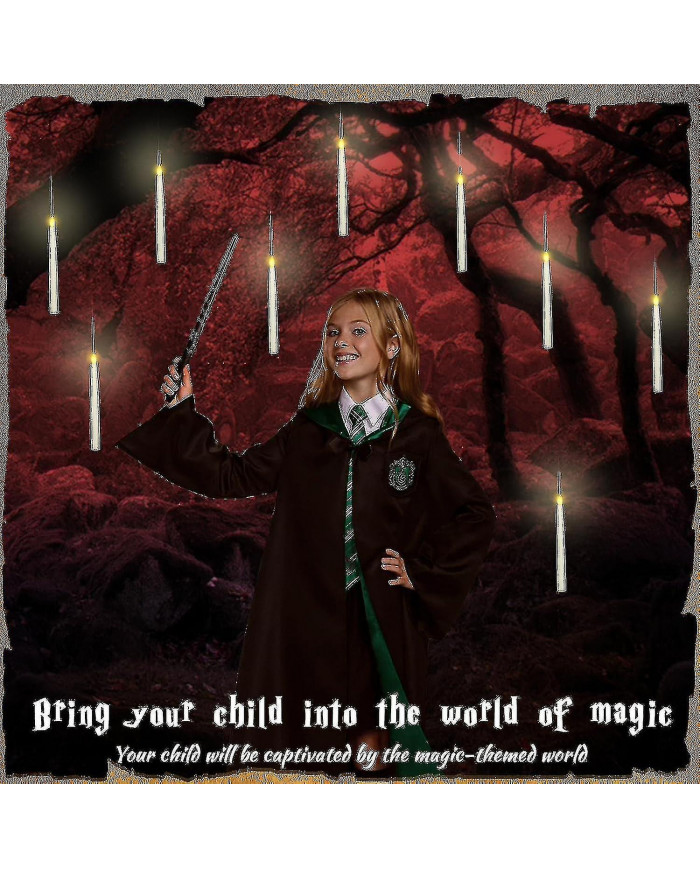 Décorations, 12pcs flottant led avec baguette à distance, bougies sans flamme suspendues, décor chaud vacillant