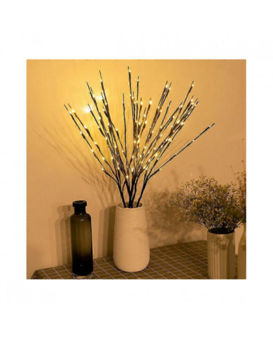 3pcs LED Lighted Willow Branches Lamp 60 Bulbs Artificial Flexible Twig Decoration