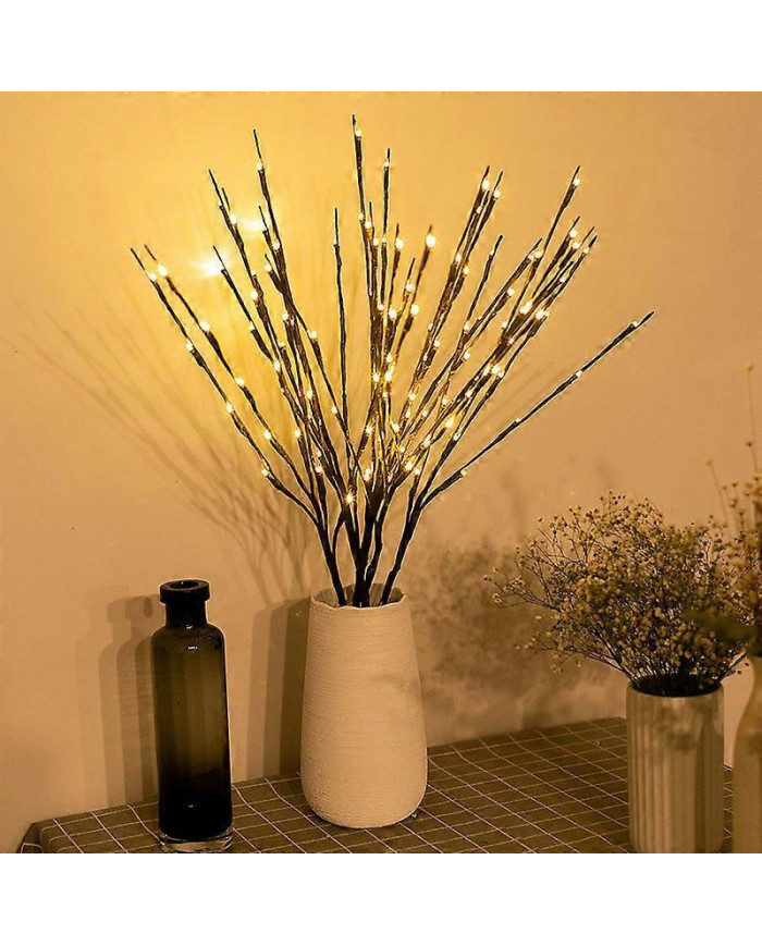 3pcs LED Lighted Willow Branches Lamp 60 Bulbs Artificial Flexible Twig Decoration