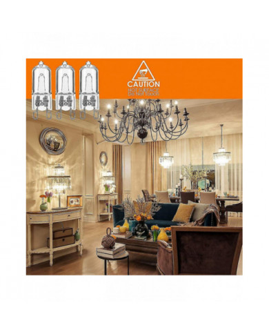 20pcs G9 Ampoules halogènes, 25w Clear Halogen Dimmable, blanc chaud 2800k pour lustres, pendentifs, l