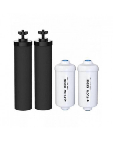 Remplacement pour filtre à eau au fluorure 2 et 2 compatible avec le système de filtration d’eau par gravité noire