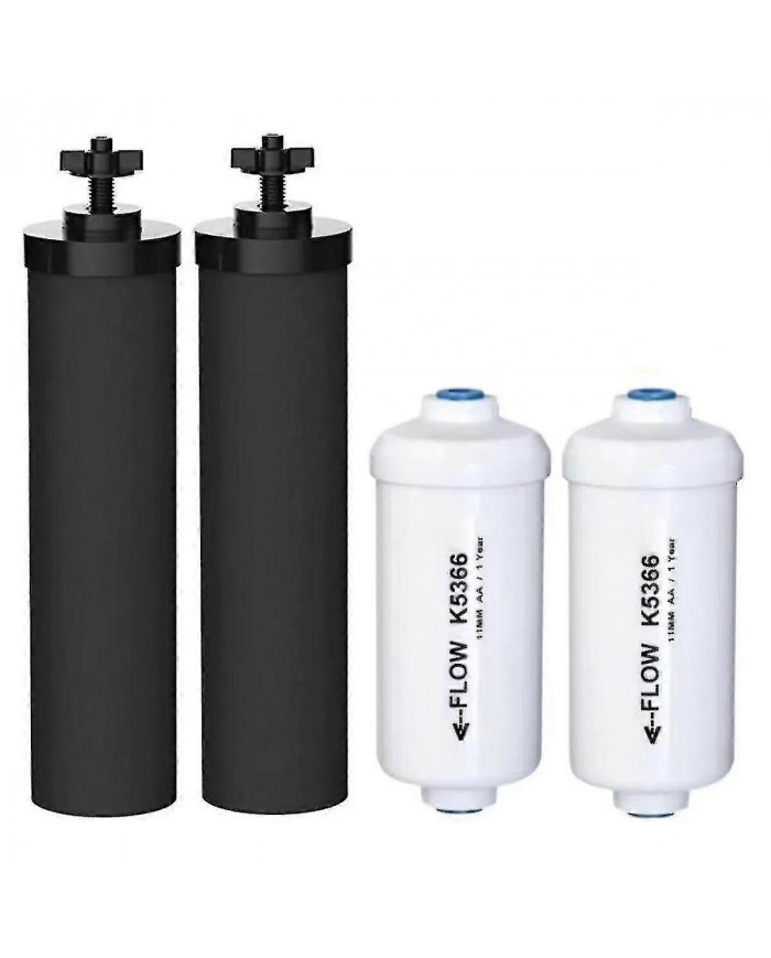 Remplacement pour filtre à eau au fluorure 2 et 2 compatible avec le système de filtration d’eau par gravité noire