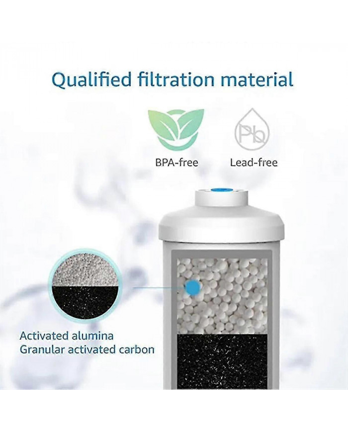 Remplacement pour filtre à eau au fluorure 2 et 2 compatible avec le système de filtration d’eau par gravité noire