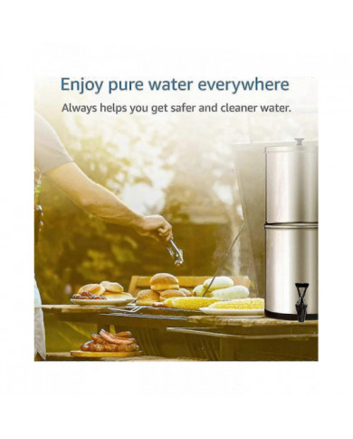 Remplacement pour filtre à eau au fluorure 2 et 2 compatible avec le système de filtration d’eau par gravité noire