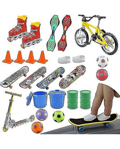 Mini Finger Skateboard Calendrier de l’Avent 24 jours Noël avec planche colorée pour enfants adolescents adultes