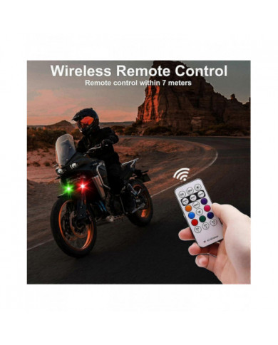 4PCS sans fil LED lumières stroboscopiques avec télécommande, 8 couleurs USB Charing étanche Lumières [...]