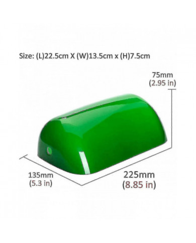 Abat-jour de remplacement Banker, lampe de table, abat-jour en verre, multicolore, abat-jour en verre de [...]