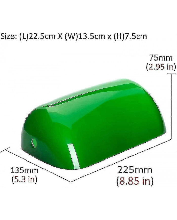 Abat-jour de remplacement Banker, lampe de table, abat-jour en verre, multicolore, abat-jour en verre de [...]