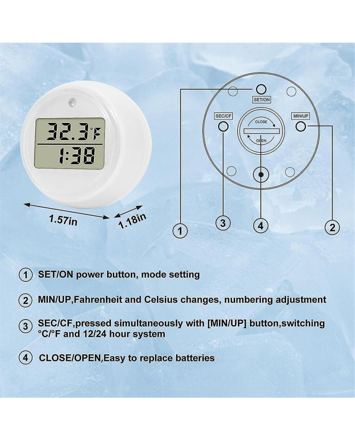 Thermomètre et minuterie de bain de glace, thermomètre à eau pour bain de glace, accessoires de bain de glace [...]