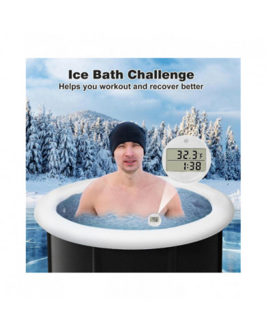 Thermomètre et minuterie de bain de glace, thermomètre à eau pour bain de glace, accessoires de bain de glace [...]