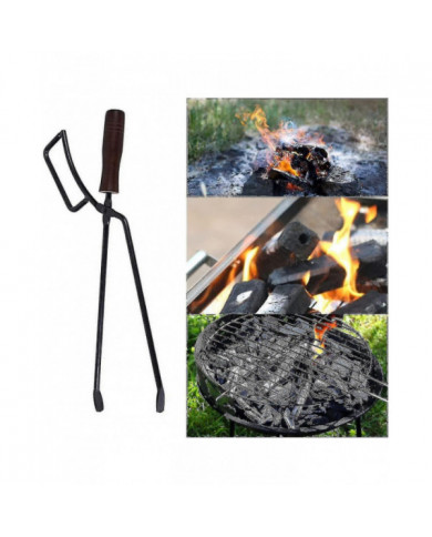 Pinces à bois de chauffage, 40cm Heavy Duty Firewood Tongs Fireplace Accessoires Coutellerie Cheminée Anti-brûlure Fi