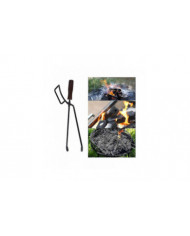 Pinces à bois de chauffage, 40cm Heavy Duty Firewood Tongs Fireplace Accessoires Coutellerie Cheminée Anti-brûlure Fi