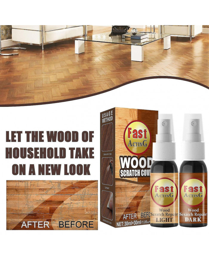 Bois décapant les rayures, enlèvement des rayures de parquet, spray de réparation de rayures à action rapide pour [...]