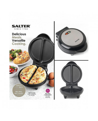 EK2716 Cuiseur à oeufs double double avec plaques antiadhésives, multicuiseur électrique à remplissage profond, [...]