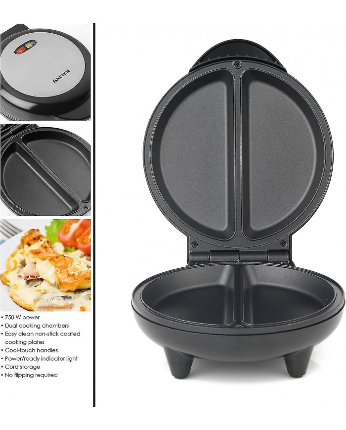 EK2716 Cuiseur à oeufs double double avec plaques antiadhésives, multicuiseur électrique à remplissage profond, [...]