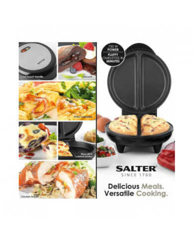 EK2716 Cuiseur à oeufs double double avec plaques antiadhésives, multicuiseur électrique à remplissage profond, [...]