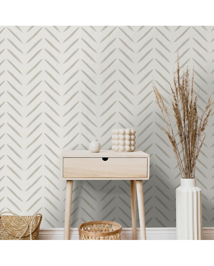 Chevron Brush Marks Papier peint Holden