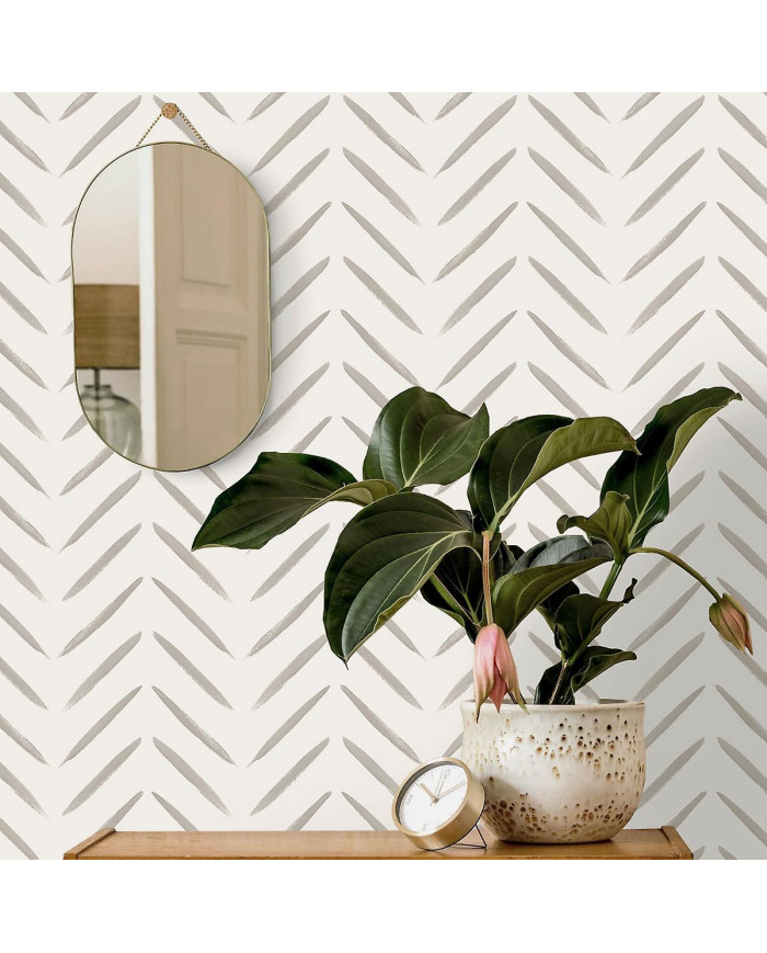 Chevron Brush Marks Papier peint Holden