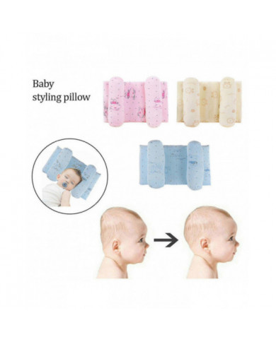 Oreiller doux pour bébé pour tête plate - Oreiller de prévention des déformations - Oreiller pour bébé