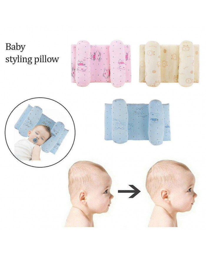 Oreiller doux pour bébé pour tête plate - Oreiller de prévention des déformations - Oreiller pour bébé