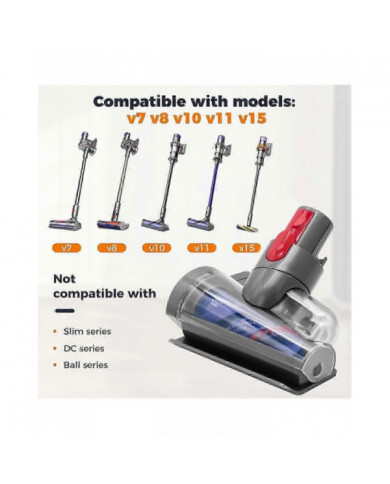 Brosse d’élimination des acariens de matelas électrique pour V7 V8 V10 V11 V15 Aspirateur Mini Brosse à Outils Motorisée