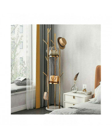 Heavy Duty Marble Coat Rack Stand Tall Tree Clothes Rail Hanger