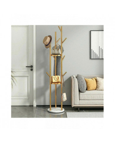 Heavy Duty Marble Coat Rack Stand Tall Tree Clothes Rail Hanger