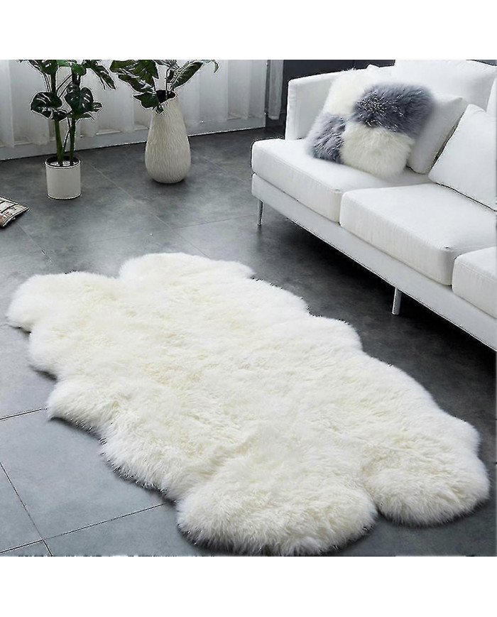 180x110cm Soft Fluffy Fur Anti Slip Faux Sheepskin Tapis