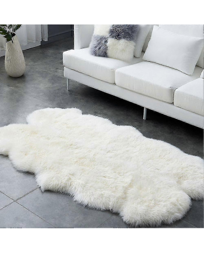 180x110cm Soft Fluffy Fur Anti Slip Faux Sheepskin Tapis