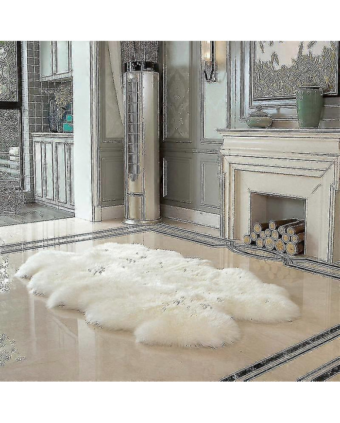 180x110cm Soft Fluffy Fur Anti Slip Faux Sheepskin Tapis