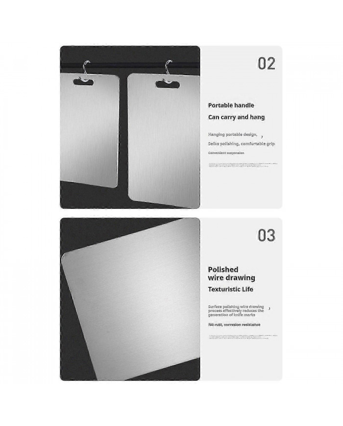 Planche à découper en titane Planche à découper de cuisine en titane double face-yvan