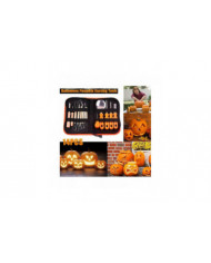 14/13/8/5pc Halloween Outils de sculpture de citrouille professionnelle Lumière de citrouille