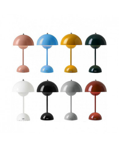 Lampe de table, lampe de table de pot de fleurs à LED de soins oculaires portable pour l’école -QH