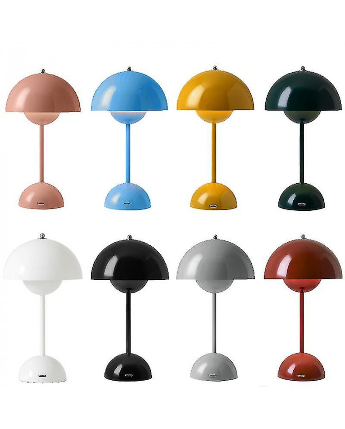 Lampe de table, lampe de table de pot de fleurs à LED de soins oculaires portable pour l’école -QH