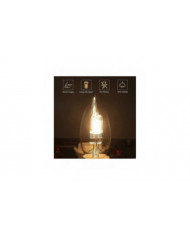 42w E14 C35 Dimmable Ampoule halogène Ac 220-240V Blanc chaud 2700k E14 Ampoule halogène transparente (10pcs)