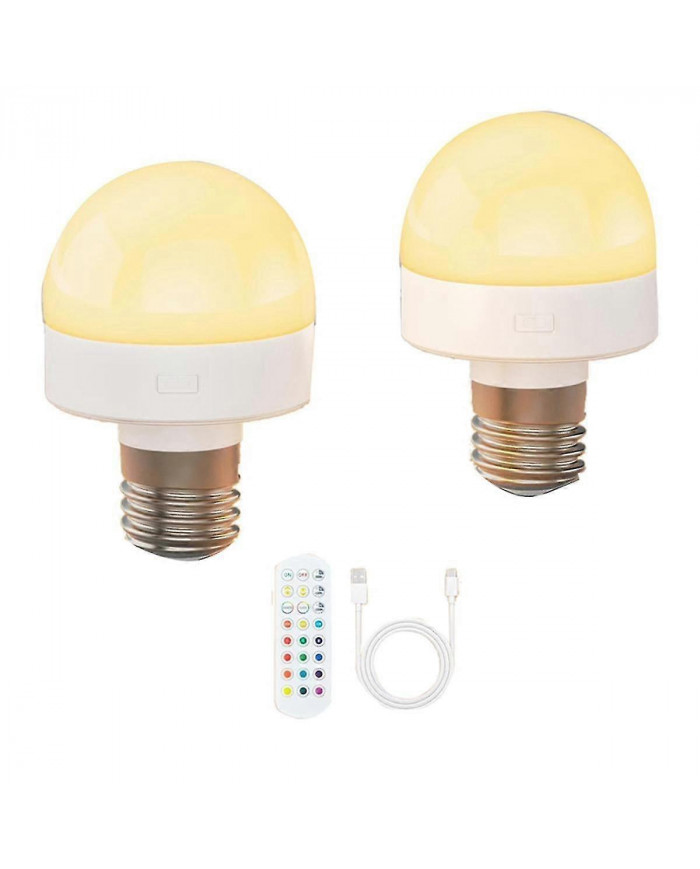 Ampoules rechargeables avec télécommande - Ampoule à piles E26 pour applique murale non câblée