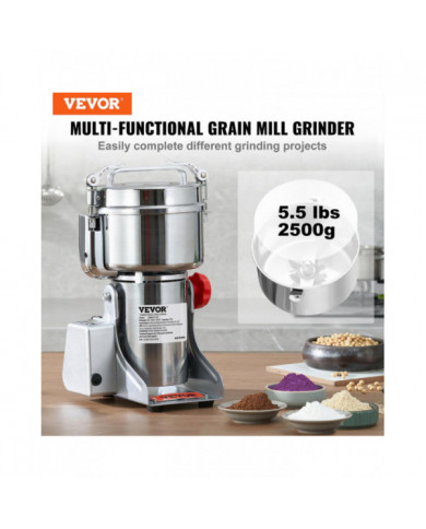 2500g Commercial Moulin À Épices Moulin À Grains Électrique Moulin À Grande Vitesse