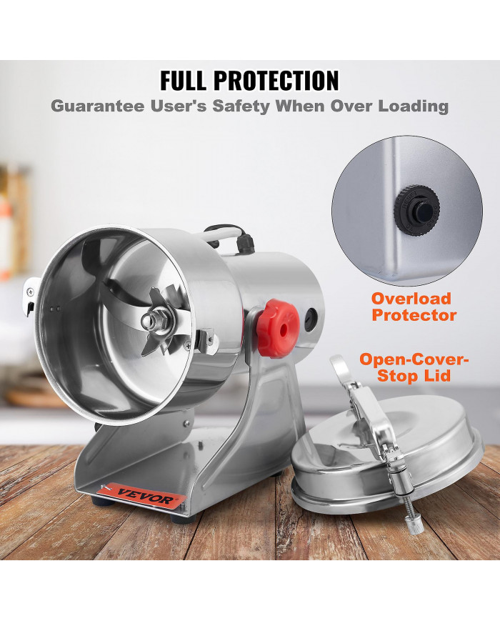 2500g Commercial Moulin À Épices Moulin À Grains Électrique Moulin À Grande Vitesse