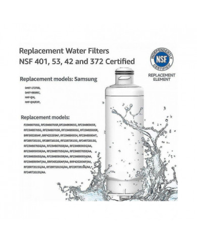 Pack de 3 filtres à eau de réfrigérateur pour Samsung Da97-17376b Haf-qin Da97-08006c Quality-mxbc