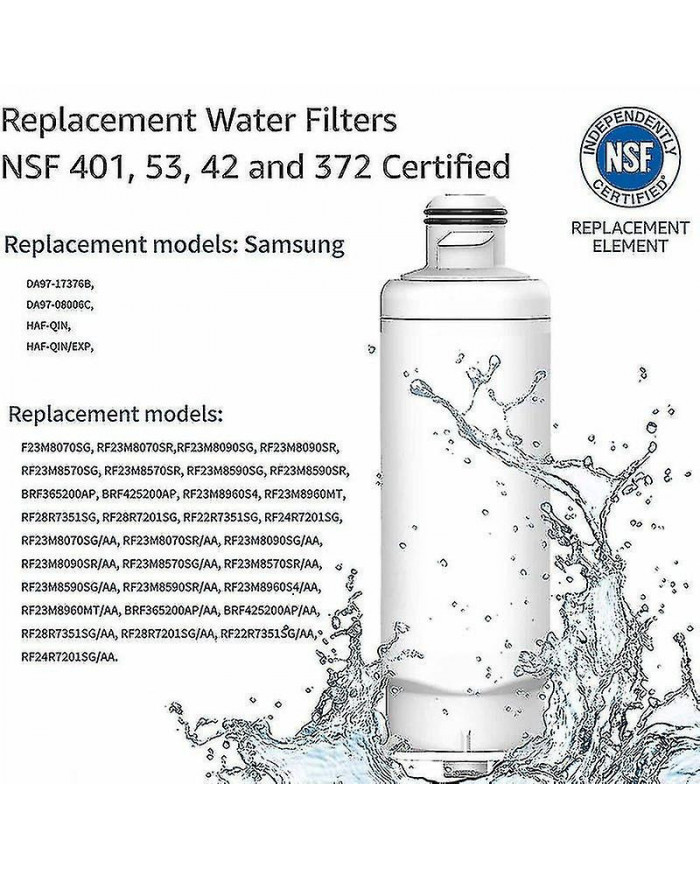 Pack de 3 filtres à eau de réfrigérateur pour Samsung Da97-17376b Haf-qin Da97-08006c Quality-mxbc
