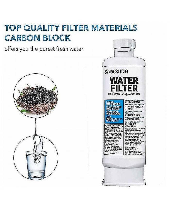 Pack de 3 filtres à eau de réfrigérateur pour Samsung Da97-17376b Haf-qin Da97-08006c Quality-mxbc
