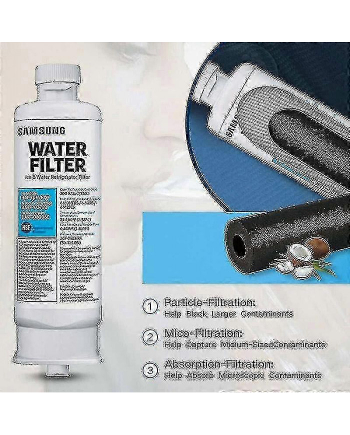 3 Pack Filtre à eau de réfrigérateur pour Samsung Da97-17376b Haf-qin Da97-08006c Qualité
