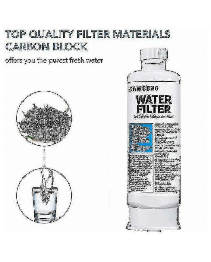 3 Pack Filtre à eau de réfrigérateur pour Samsung Da97-17376b Haf-qin Da97-08006c Qualité