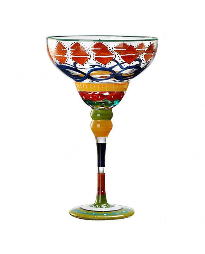 270ml Margarita Wine Glasses Colorful Printed Champagne Cup Gift For Birthday Anniversary