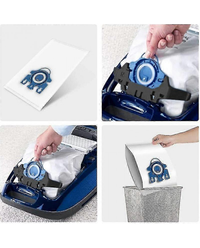 10pcs sacs à poussière compatibles avec l’aspirateur Miele Gn 3d Complete C3, Complete C2, Classic C1, S40