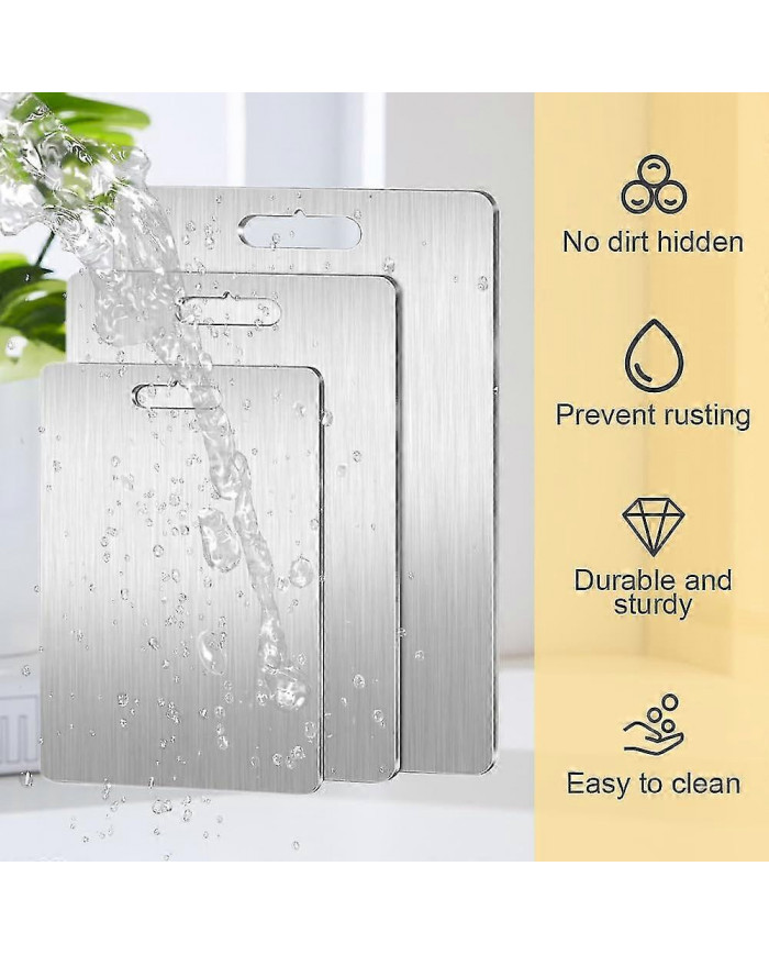 2024 Nouvelle planche à découper en acier inoxydable - Planches à découper pour Kitche, Planche en acier [...]